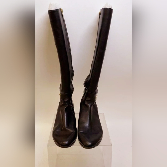 Michael Kors MK Designer Brown Tall Leather Boots - Size 11M - Picture 7 of 10